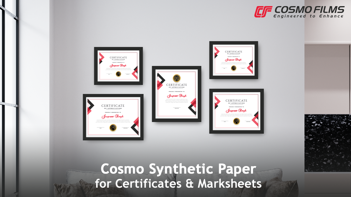 Cosmo Synthetic Paper: Il tuo nuovo partner per la stampa di certificati e pagelle
